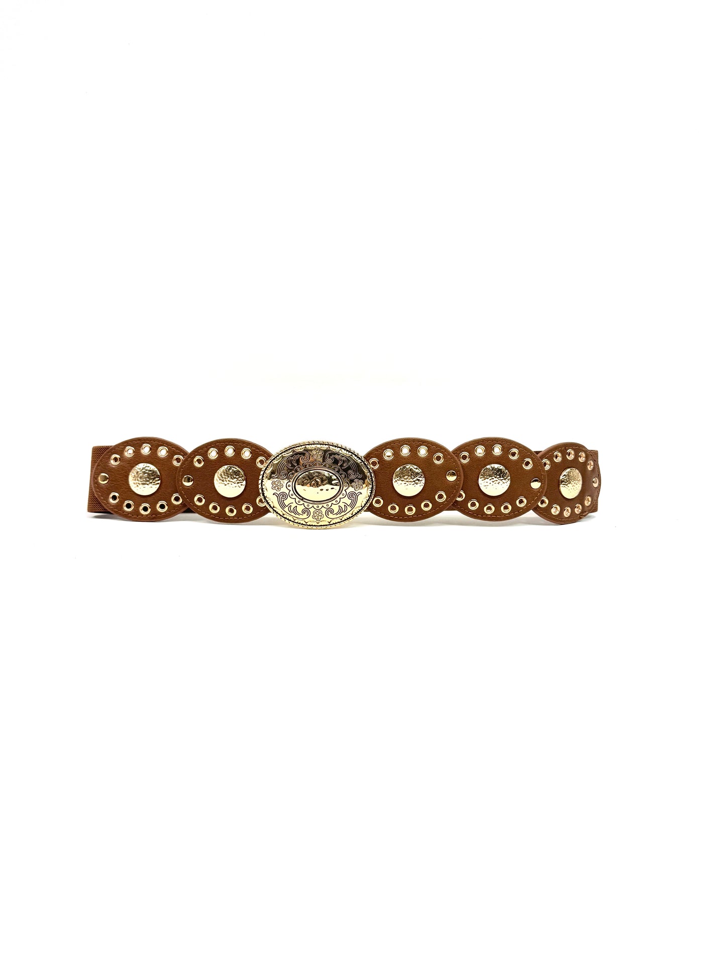 Ceinture bohème ajourée à boucle gravée