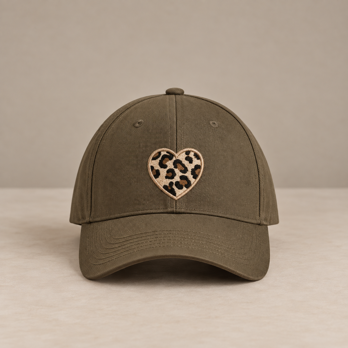 Casquette cœur léopard - LÉONIE