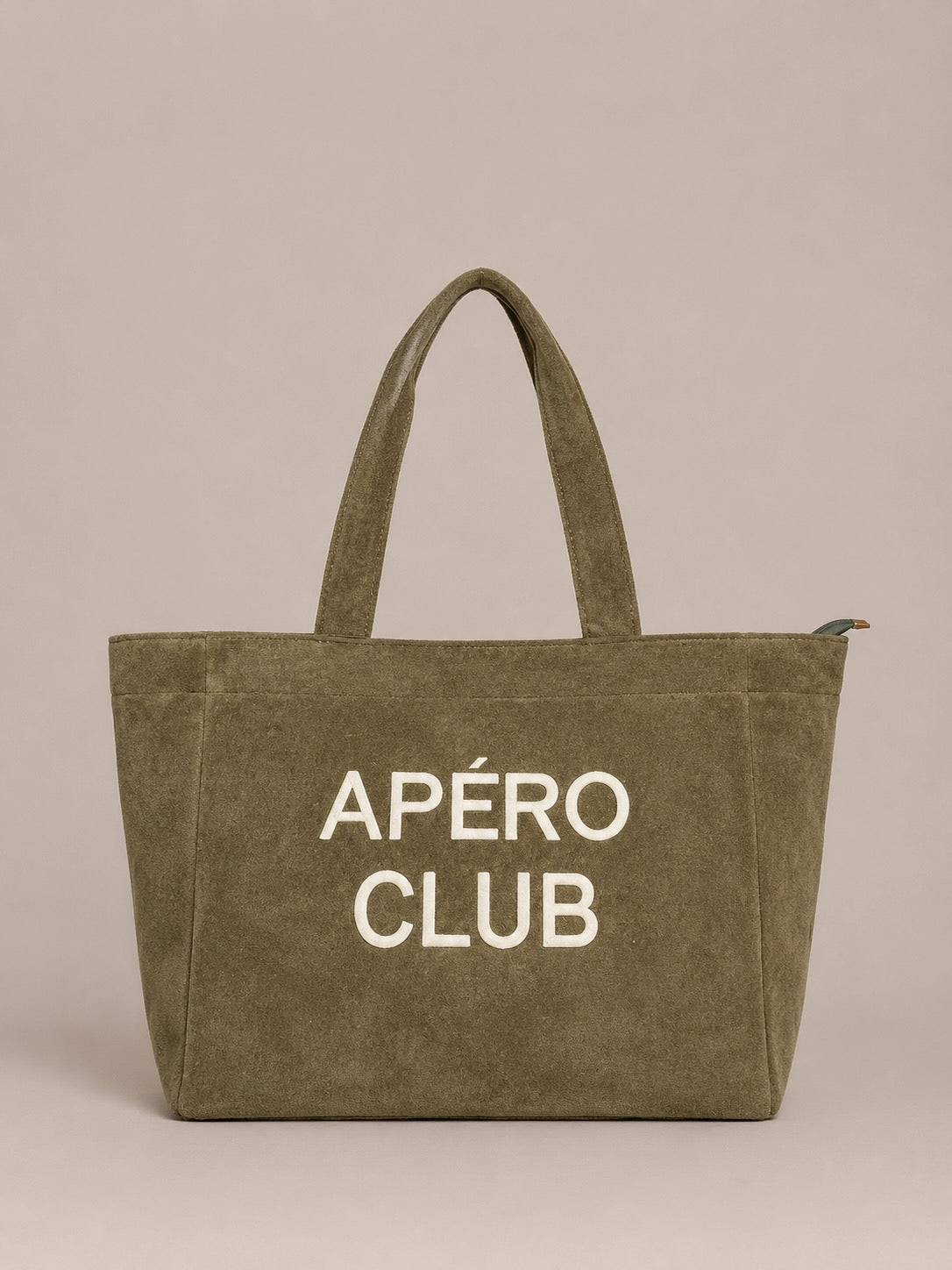 Sac cabas en éponge brodé "Apéro Club !"