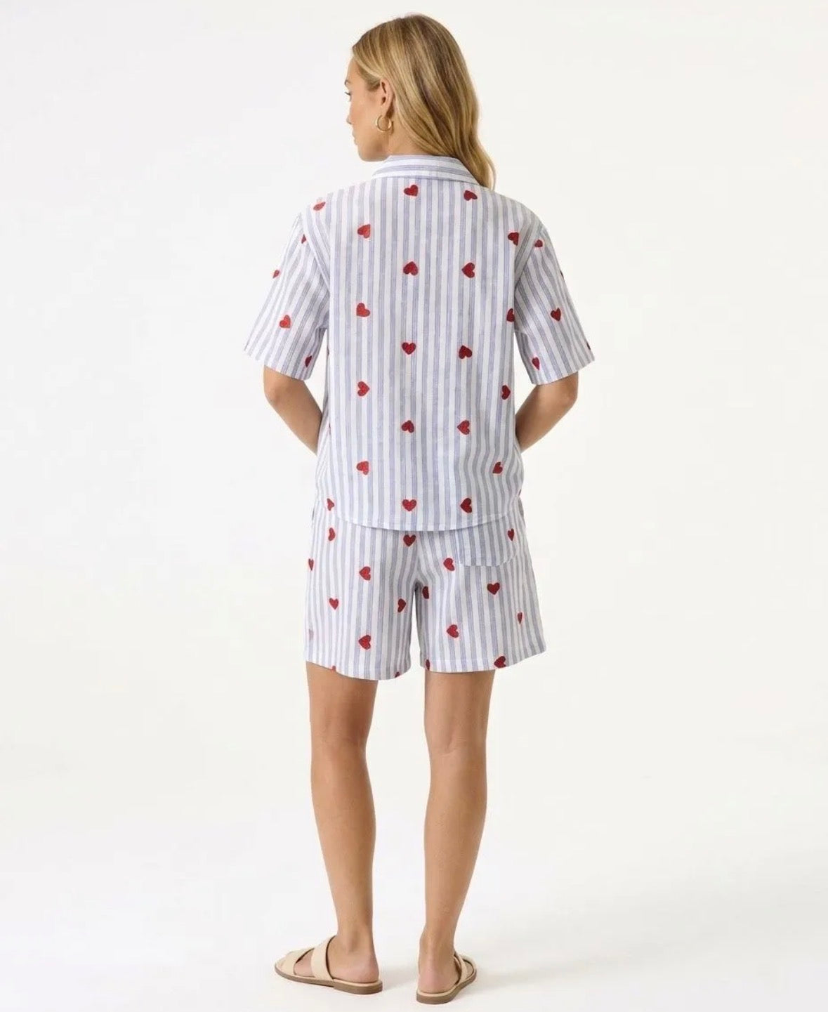 Ensemble à motifs coeurs