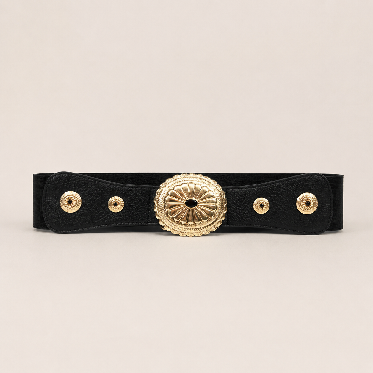 Ceinture bohème à boucle travaillée élastique