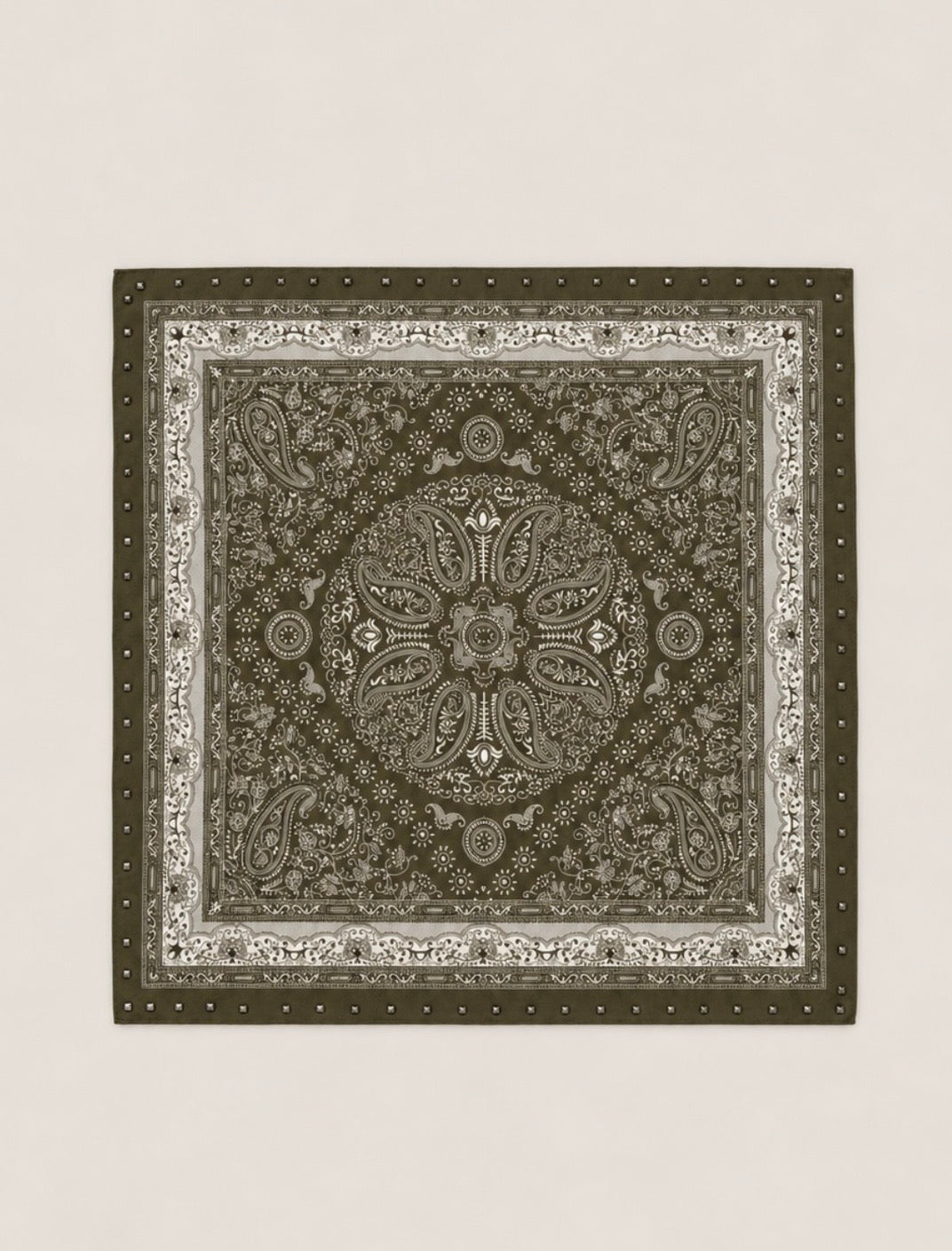 Foulard carré bandana à clous - SOLÈNE
