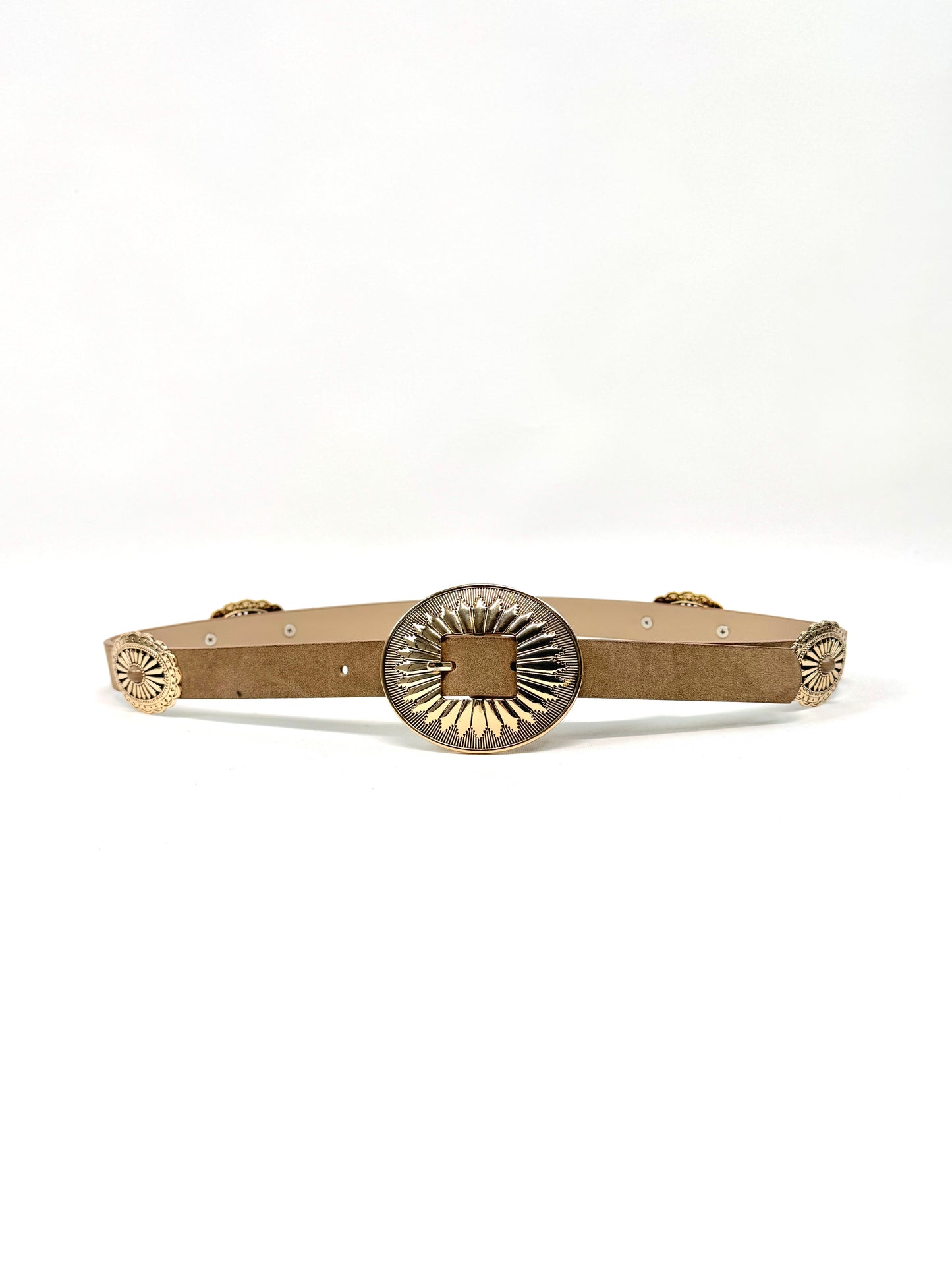 Ceinture bohème à détails métalliques