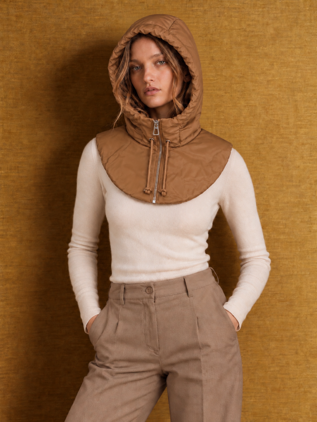 Capuche matelassée chaude à zip – ROMY
