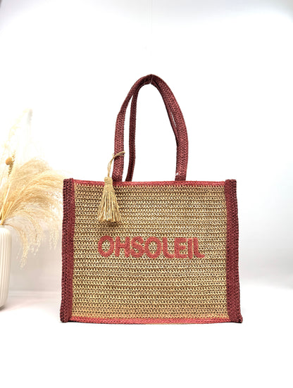 Sac cabas papier tissé "OhSoleil"