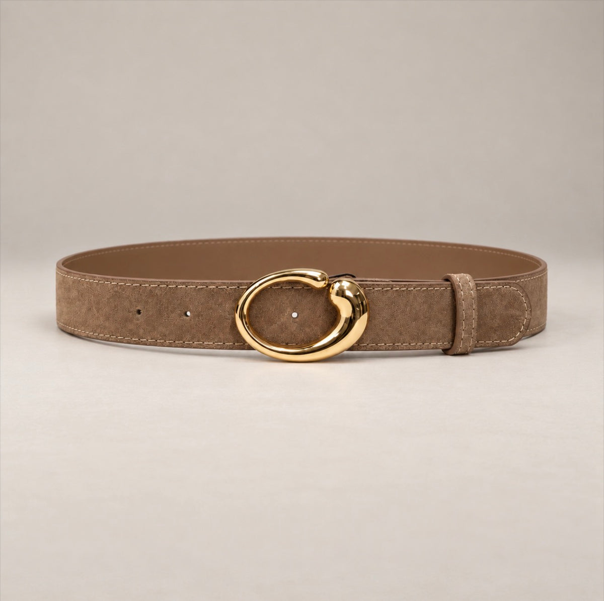 Ceinture en daim boucle organique - GABRIELLE