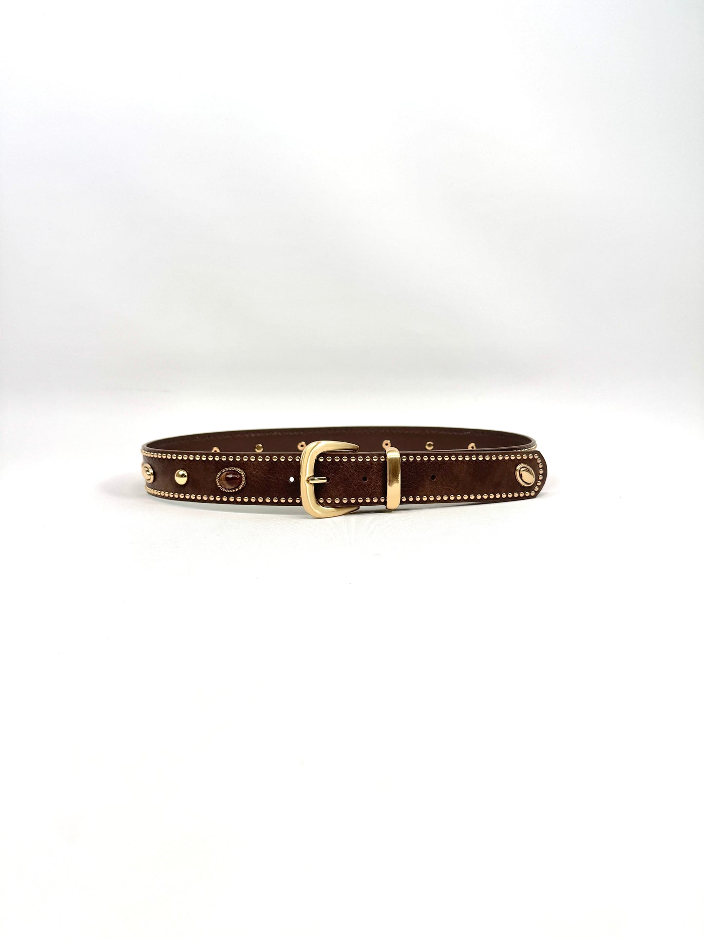 Ceinture chic à clous métalliques