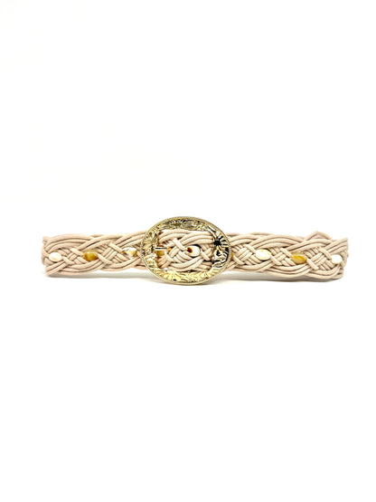 Ceinture en coton large macramé