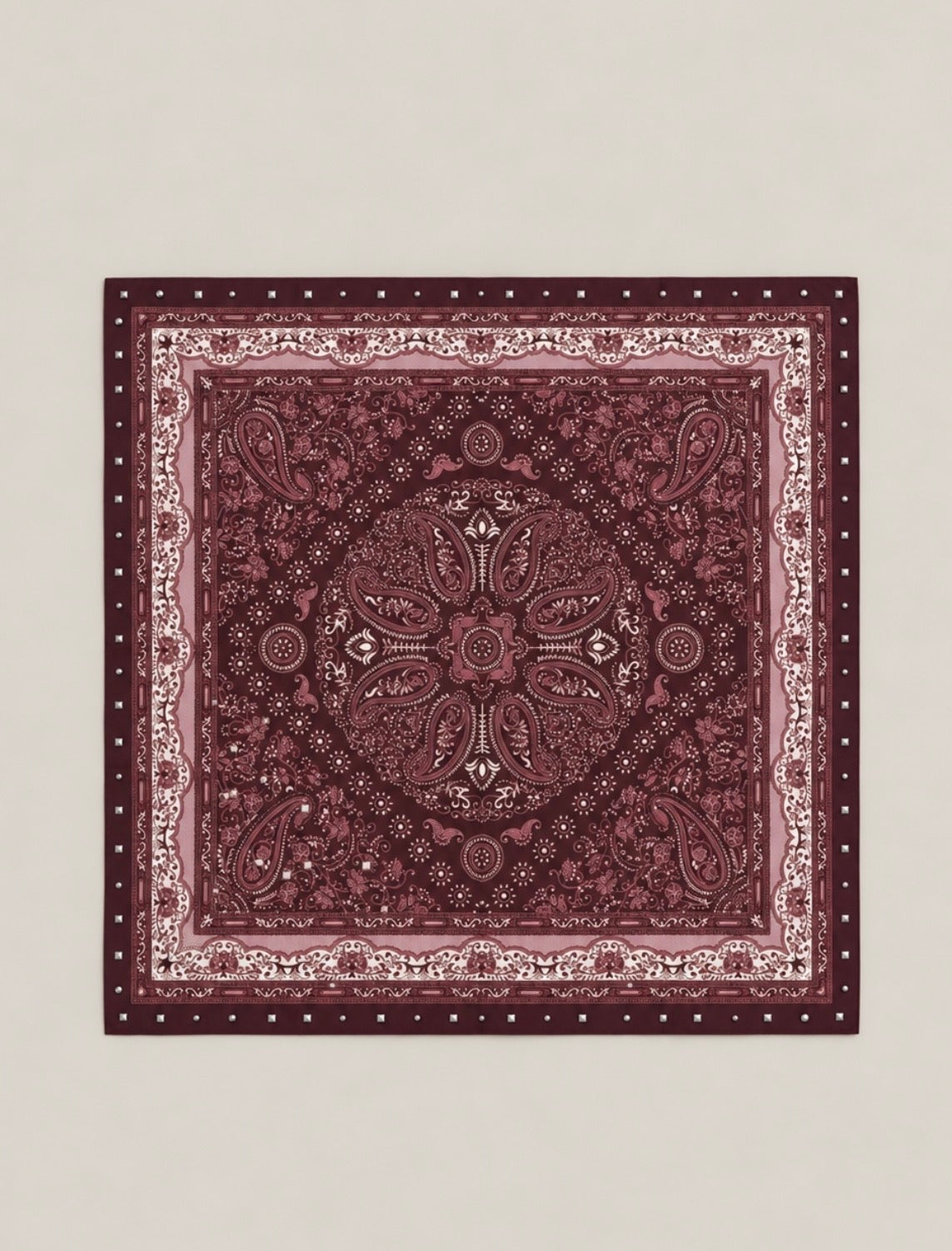 Foulard carré bandana à clous - SOLÈNE