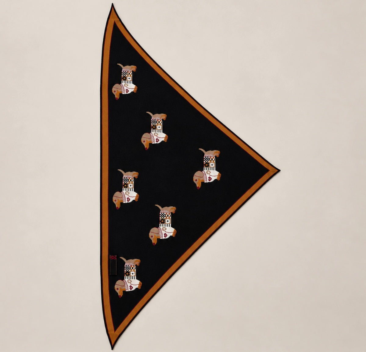 Écharpe triangle tissée Teckel - JULIETTE