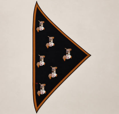 Écharpe triangle tissée Teckel - JULIETTE