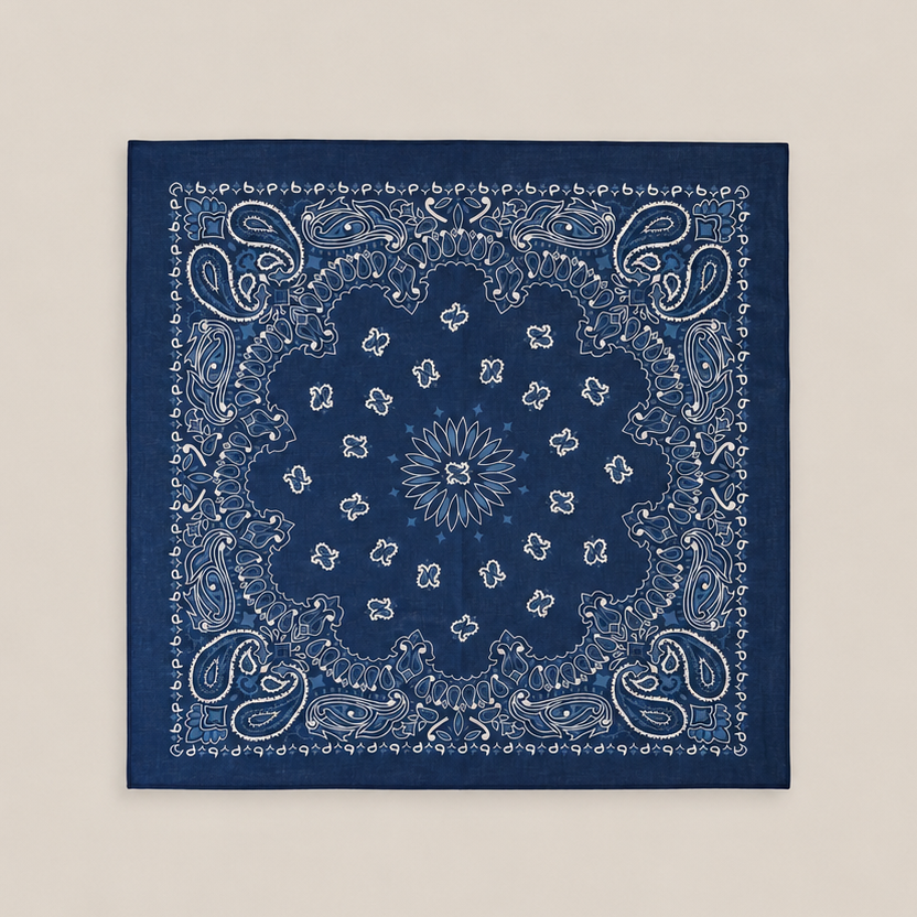 Carré en coton imprimé bandana