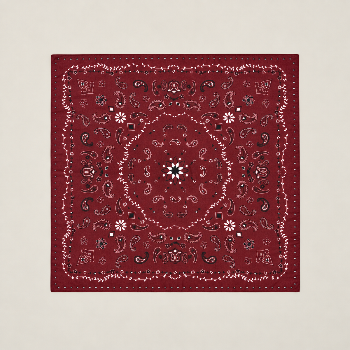 Foulard carré bandana à clous - JUSTINE