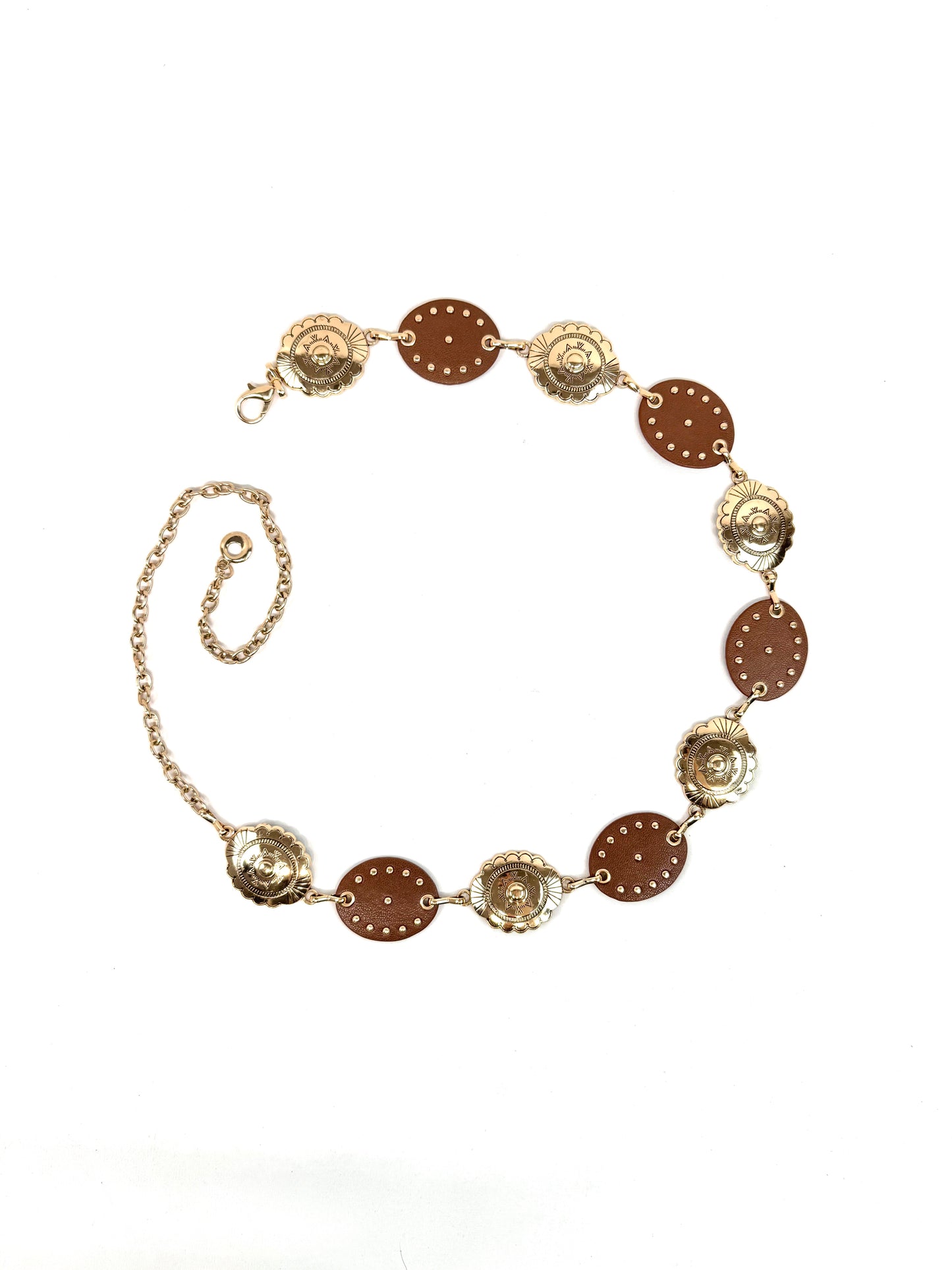 Ceinture bijoux à ornements métalliques
