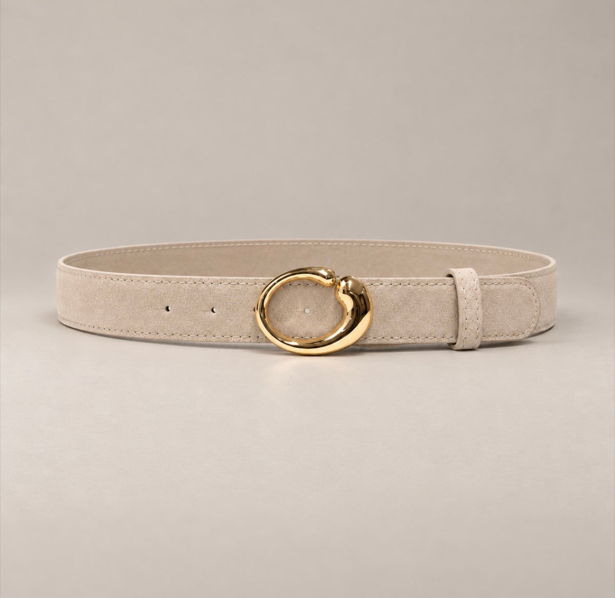 Ceinture en daim boucle organique - GABRIELLE