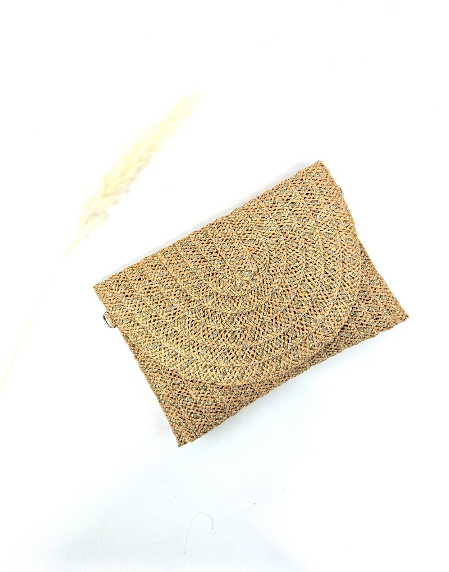 Sac pochette tressé bohémia solaire