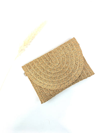 Sac pochette tressé bohémia solaire
