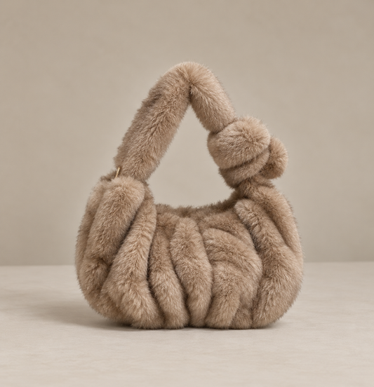 Sac fausse fourrure effet noué - NAYA