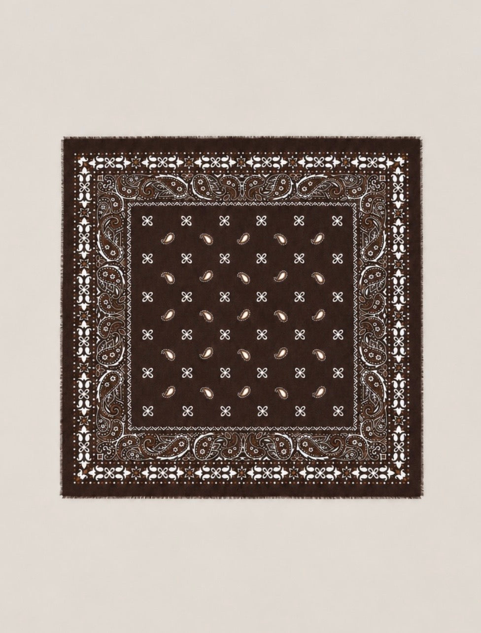 Foulard carré bandana chaud - PRUNE