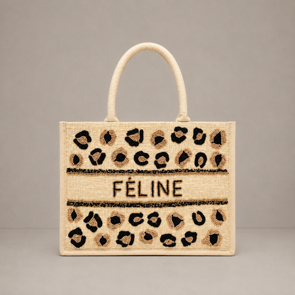Le sac cabas "Féline" toile de jute