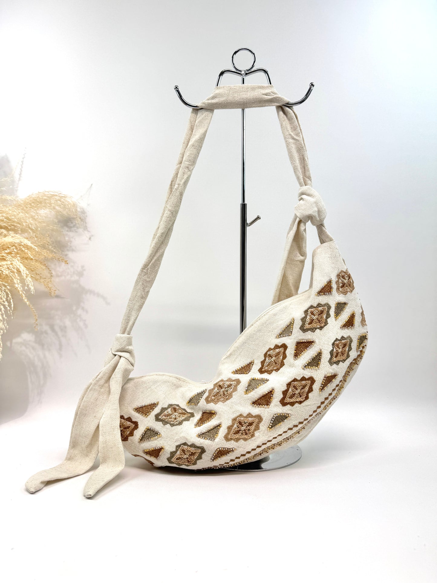 Sac banane besace bohème travaillé gypset