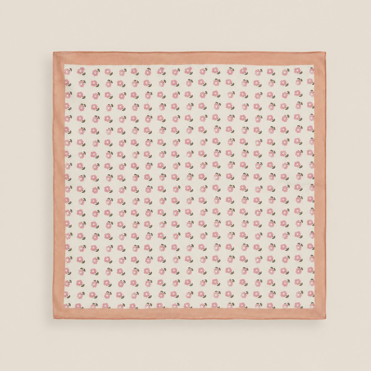 Carré en coton imprimé floral frais
