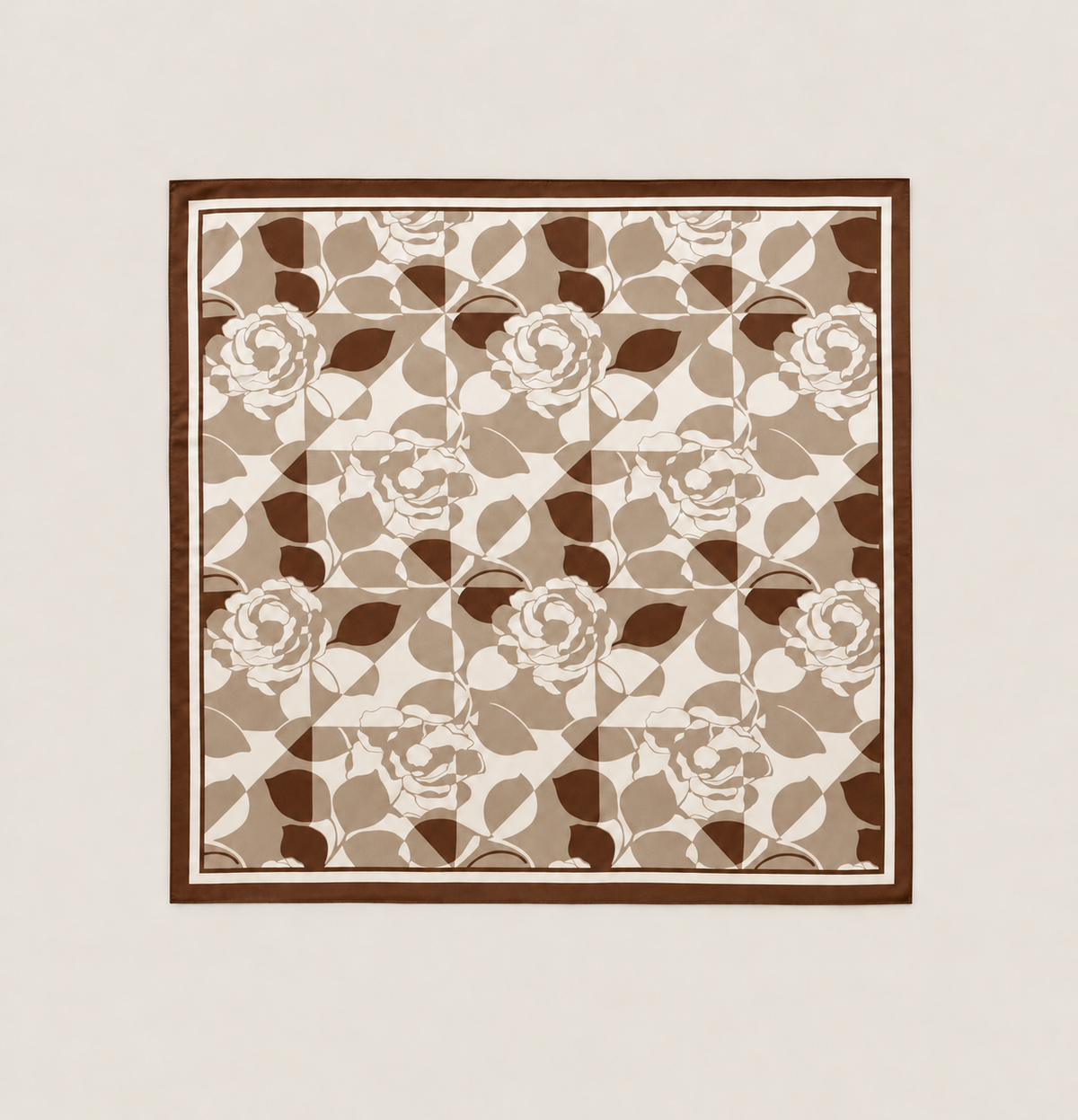 Carré satiné fleurs - FIONA