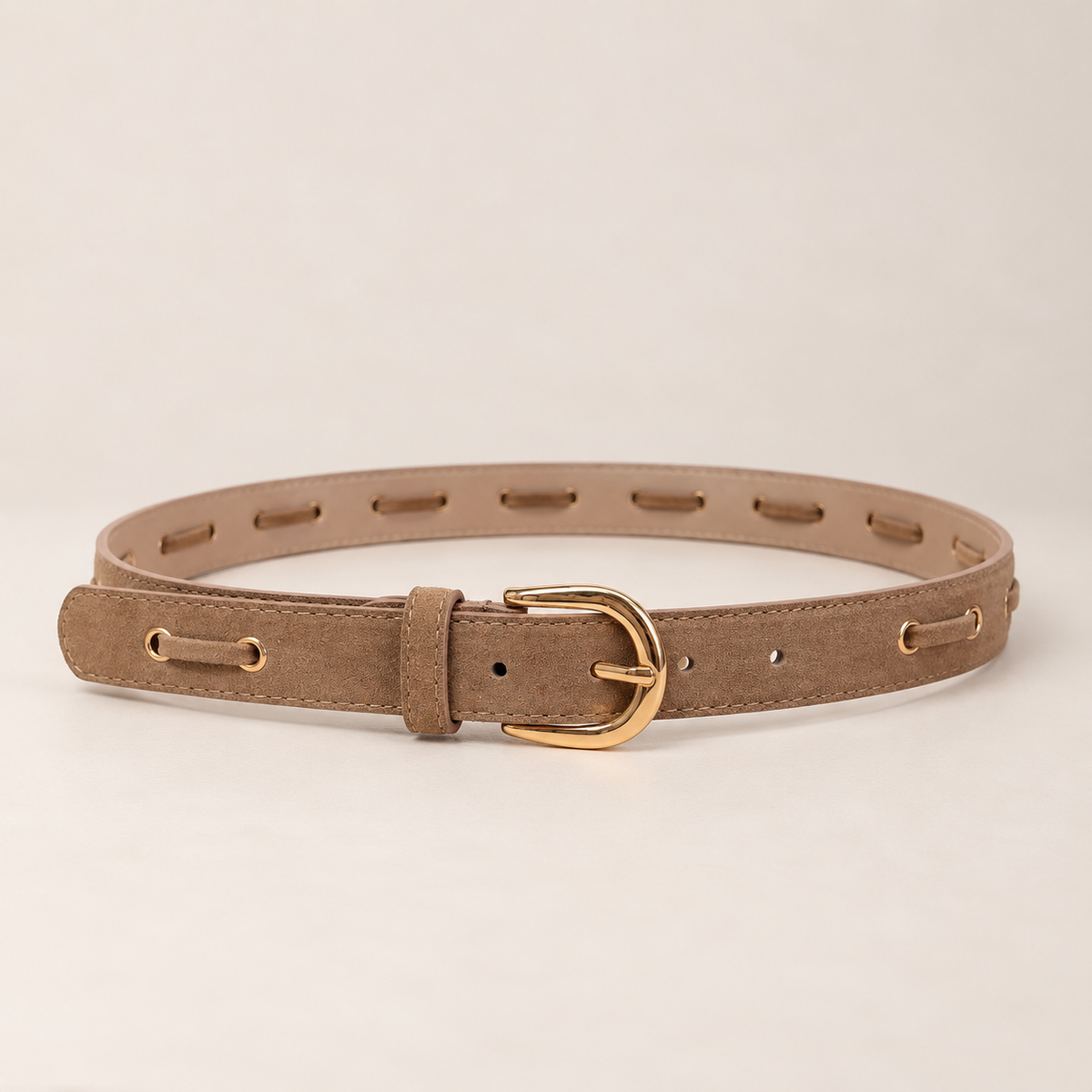 Ceinture effet daim et détails dorés - INÈS