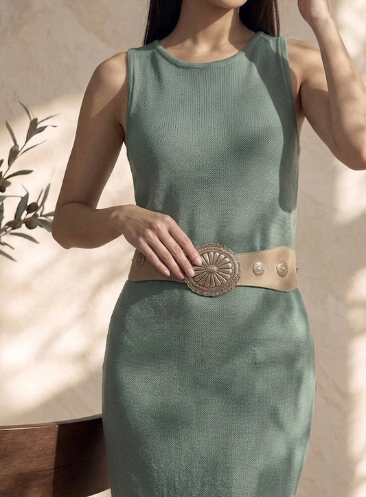 Ceinture bohème à boucle travaillée élastique