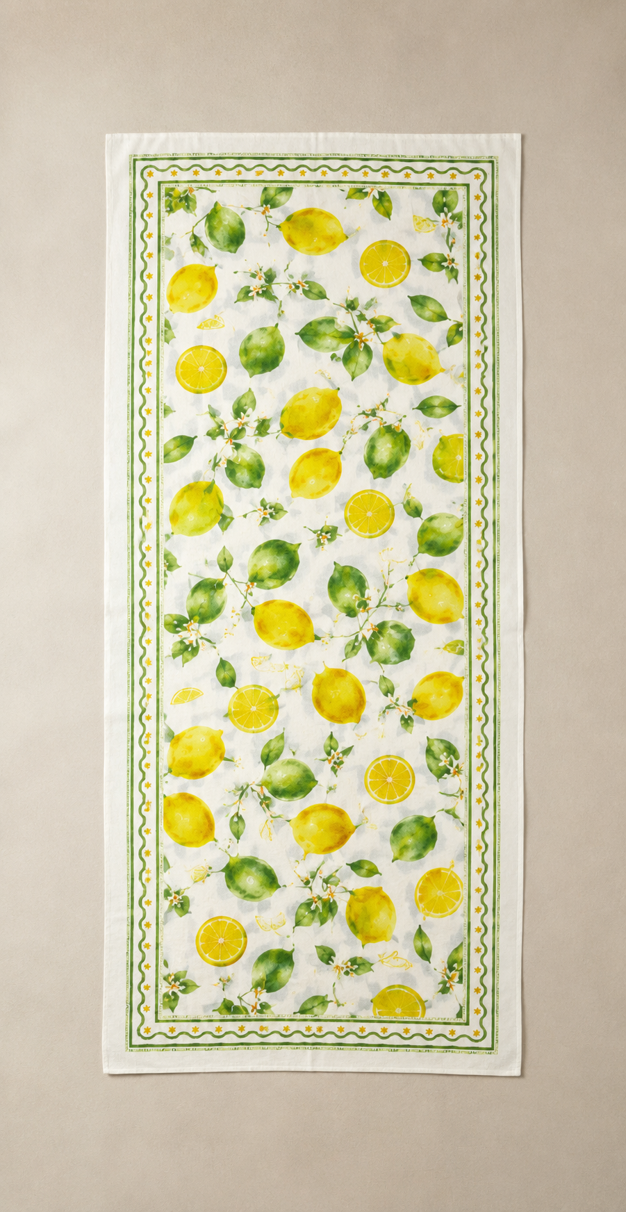 Foulard en coton citrons du sud