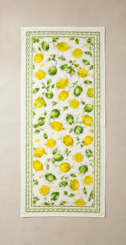 Foulard en coton citrons du sud