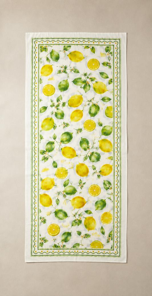 Foulard en coton citrons du sud