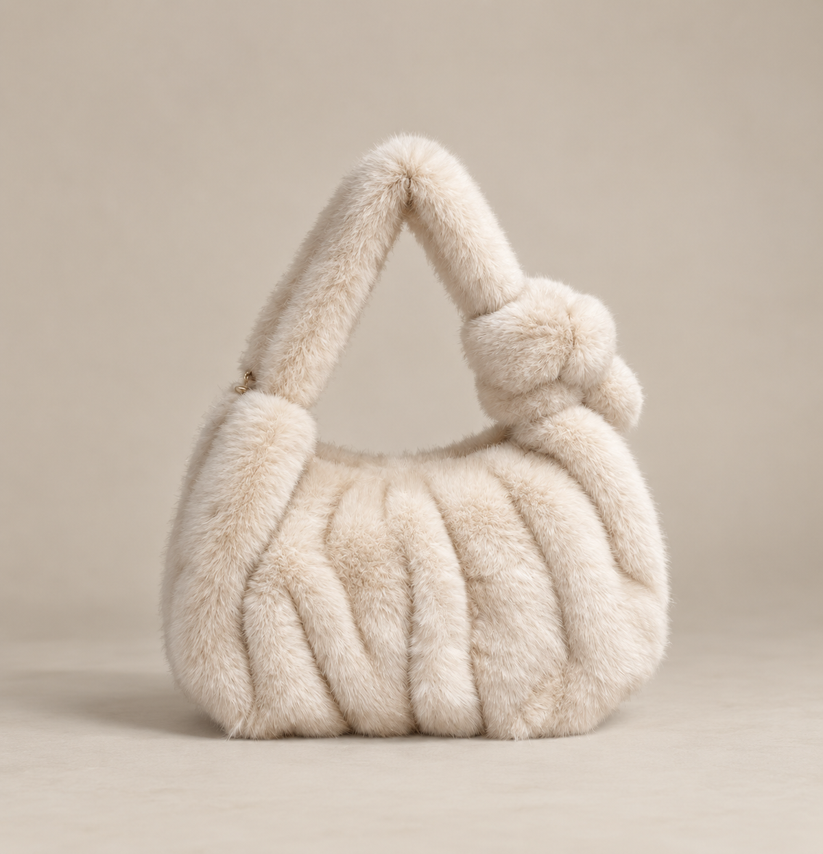 Sac fausse fourrure effet noué - NAYA