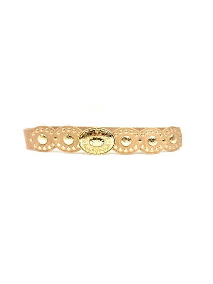 Ceinture bohème ajourée à boucle gravée