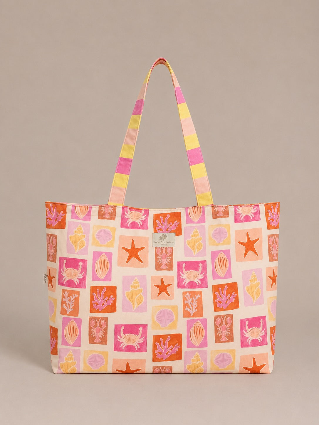 Sac cabas matelassé réversible "Soleil" vibrant