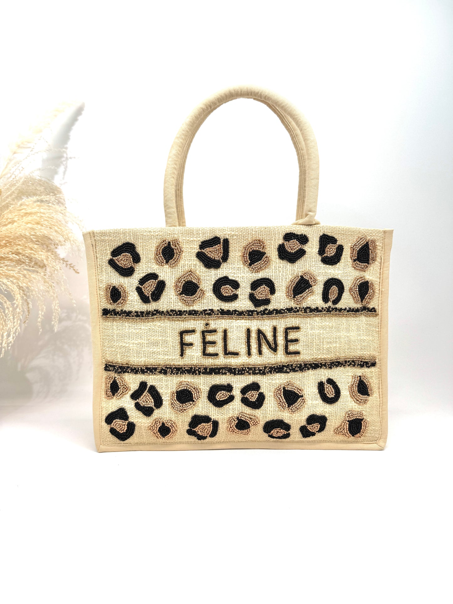 Le sac cabas "Féline" toile de jute