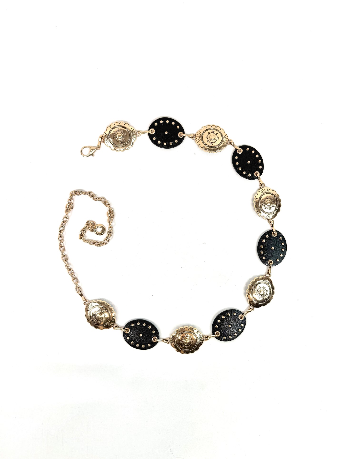 Ceinture bijoux à ornements métalliques