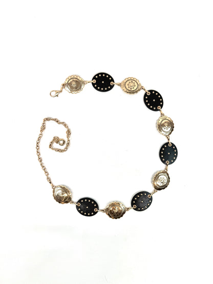 Ceinture bijoux à ornements métalliques
