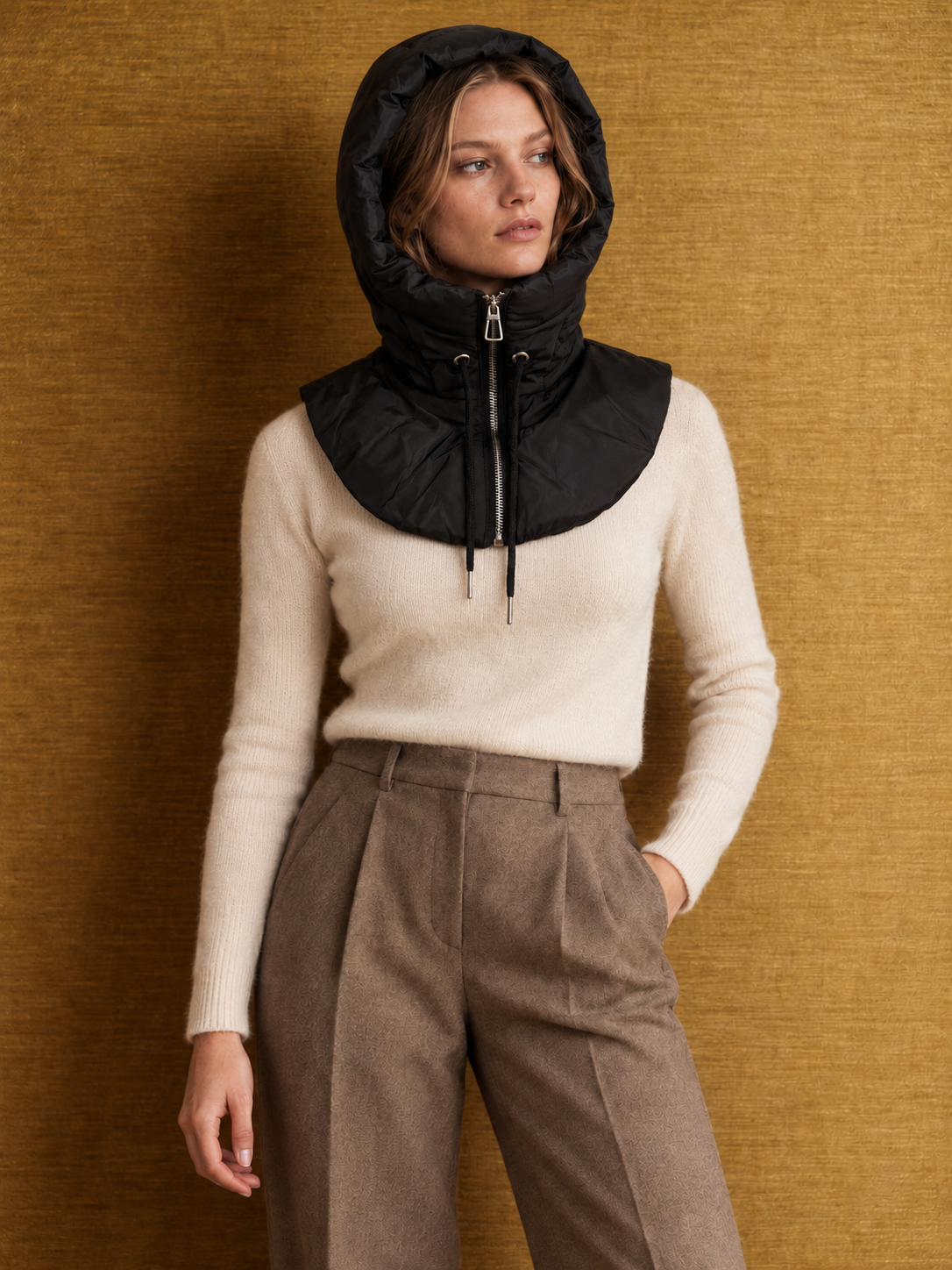 Capuche matelassée chaude à zip – ROMY