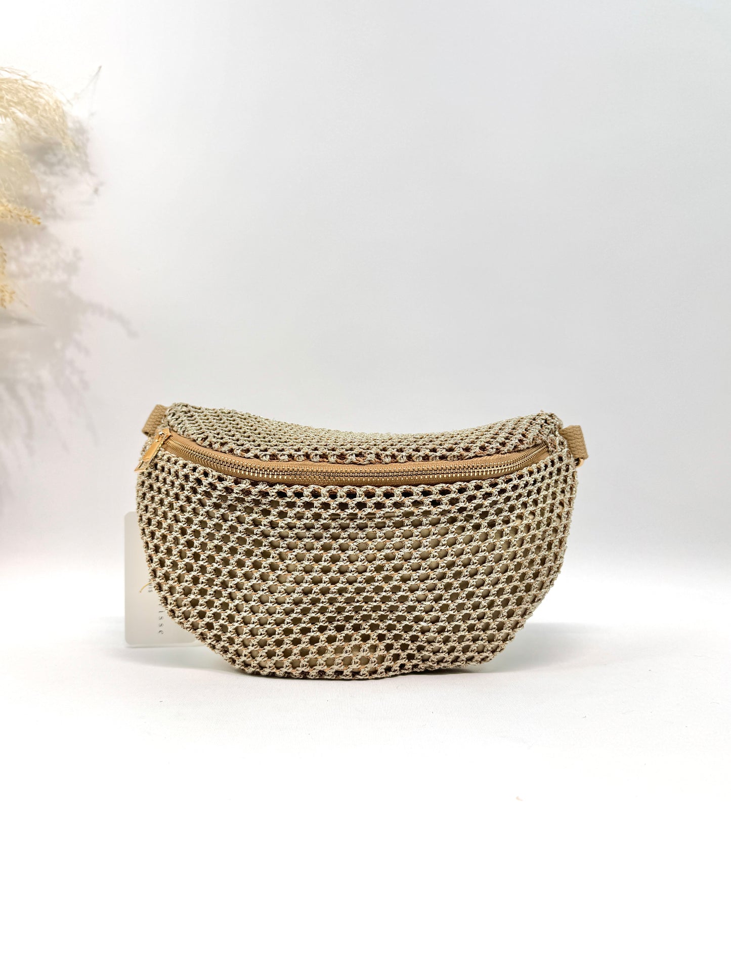 Sac banane bohème chic à texture tressée