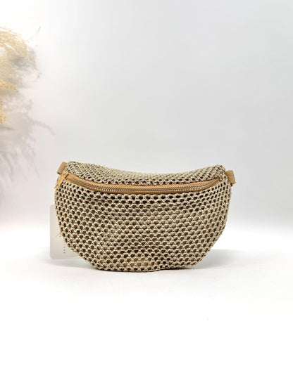 Sac banane bohème chic à texture tressée