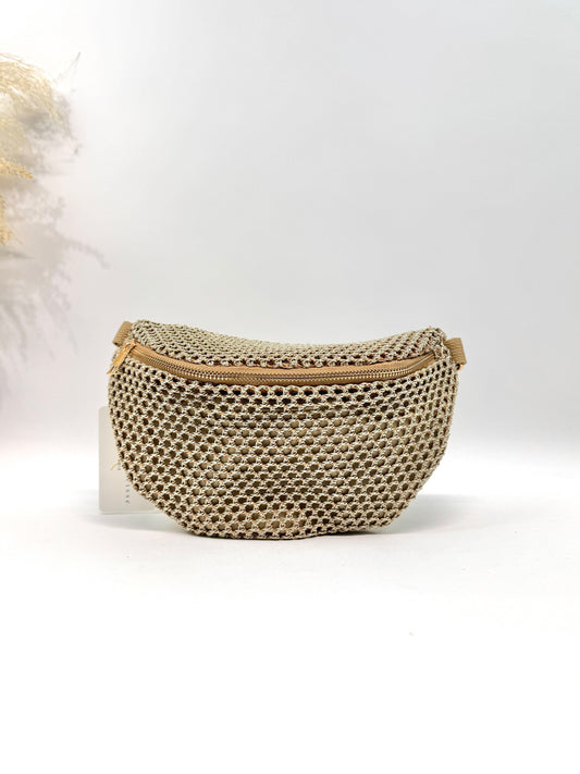 Sac banane bohème chic à texture tressée