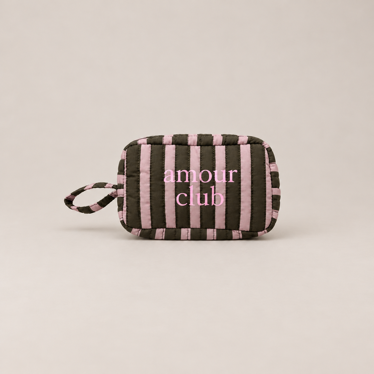 Trousse matelassée réversible - AMOUR CLUB