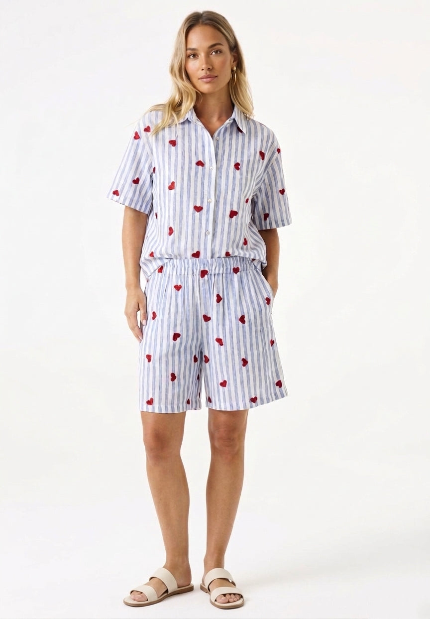 Ensemble à motifs coeurs