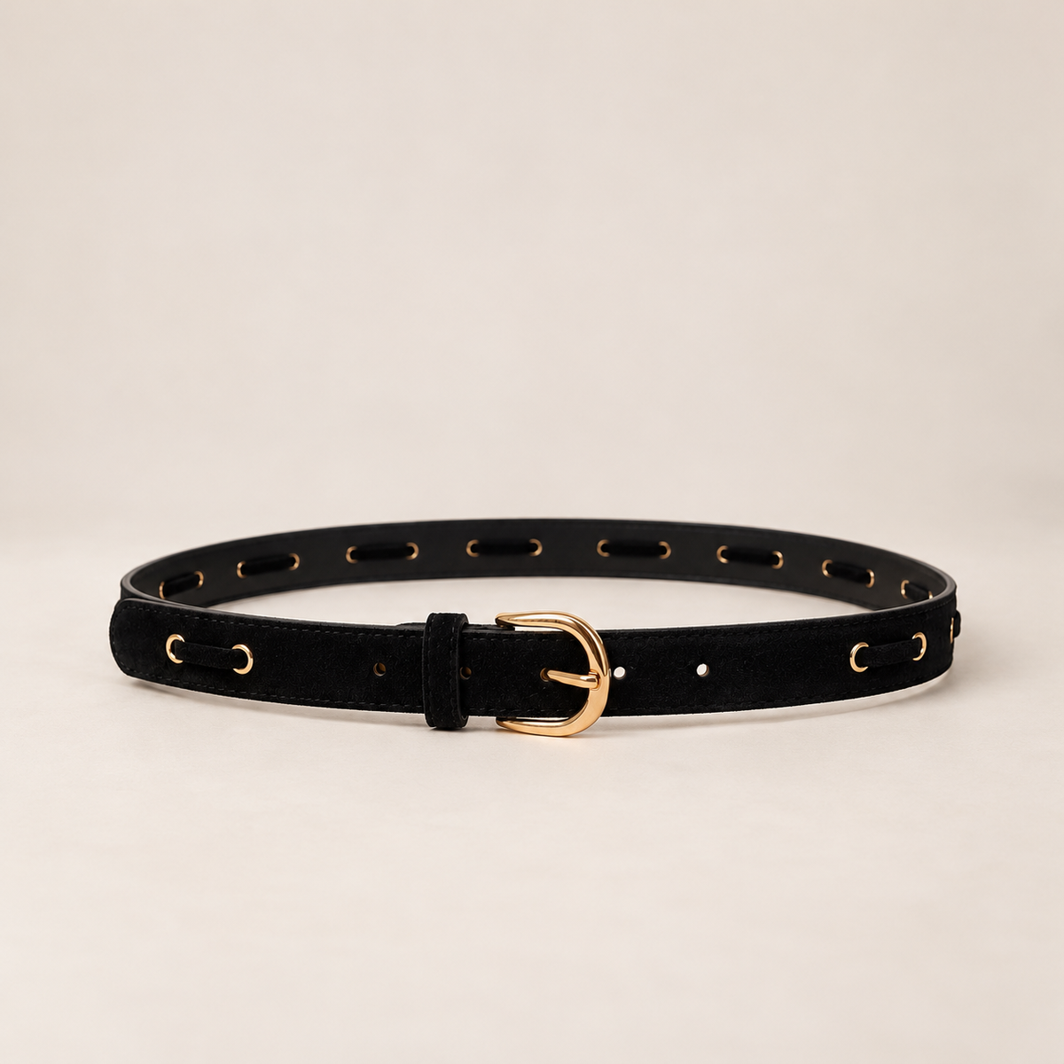 Ceinture effet daim et détails dorés - INÈS