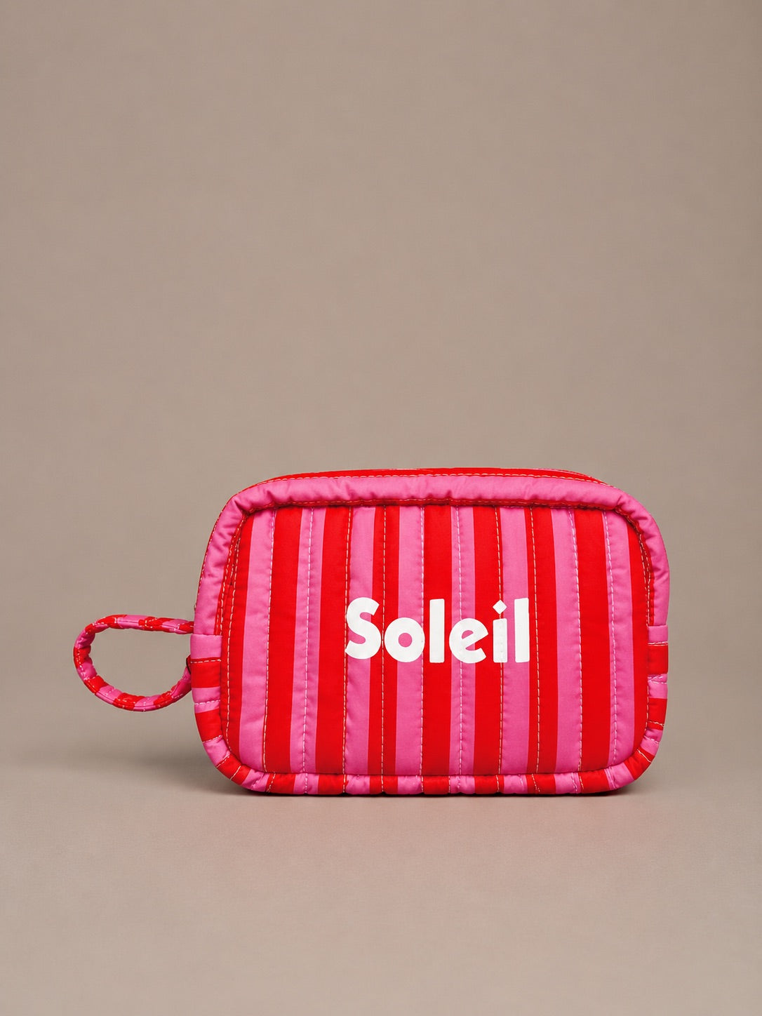 Trousse matelassée en coton réversible "Soleil"