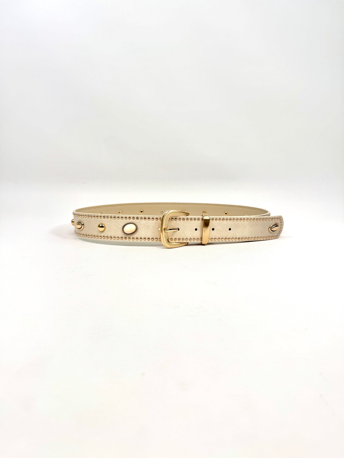 Ceinture chic à clous métalliques