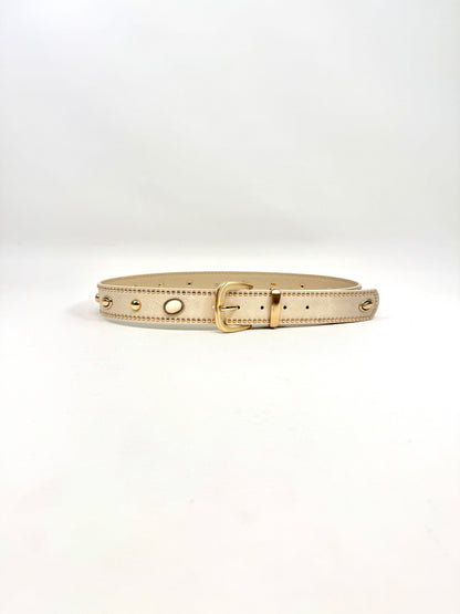 Ceinture chic à clous métalliques