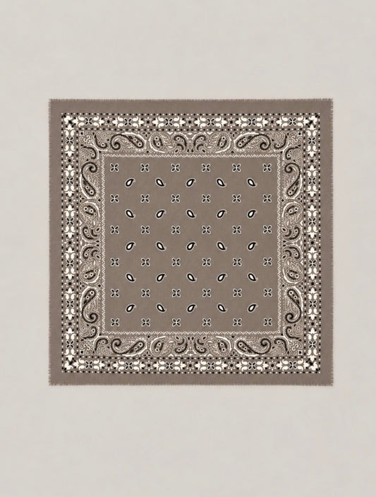 Foulard carré bandana chaud - PRUNE