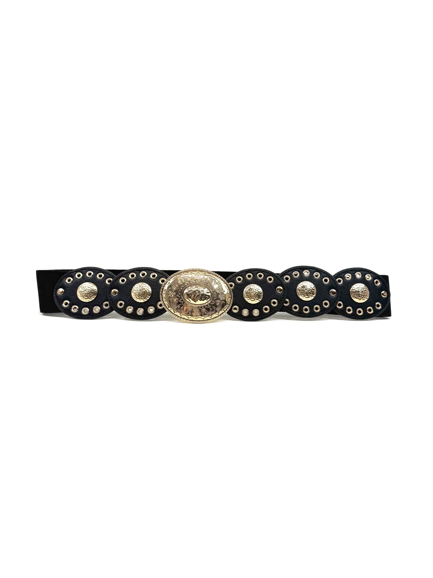 Ceinture bohème ajourée à boucle gravée